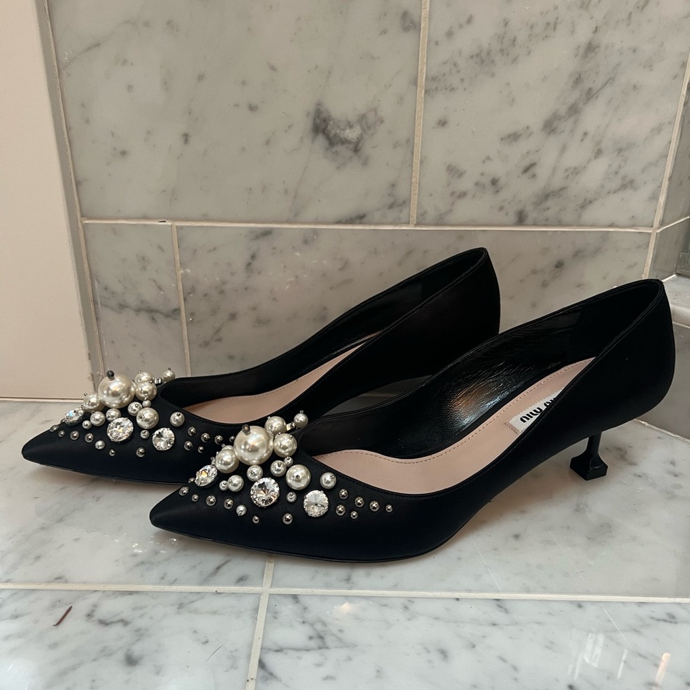 Miu Miu Original Black Pearl Heels